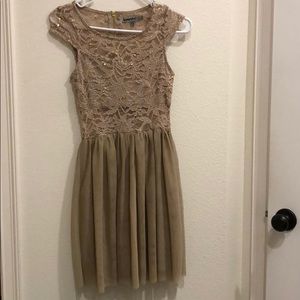 Champagne and Gold Dress (sequin, tulle)